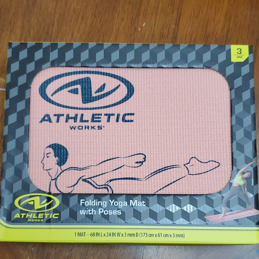 Athletic Works Pink Folding Yoga Mat